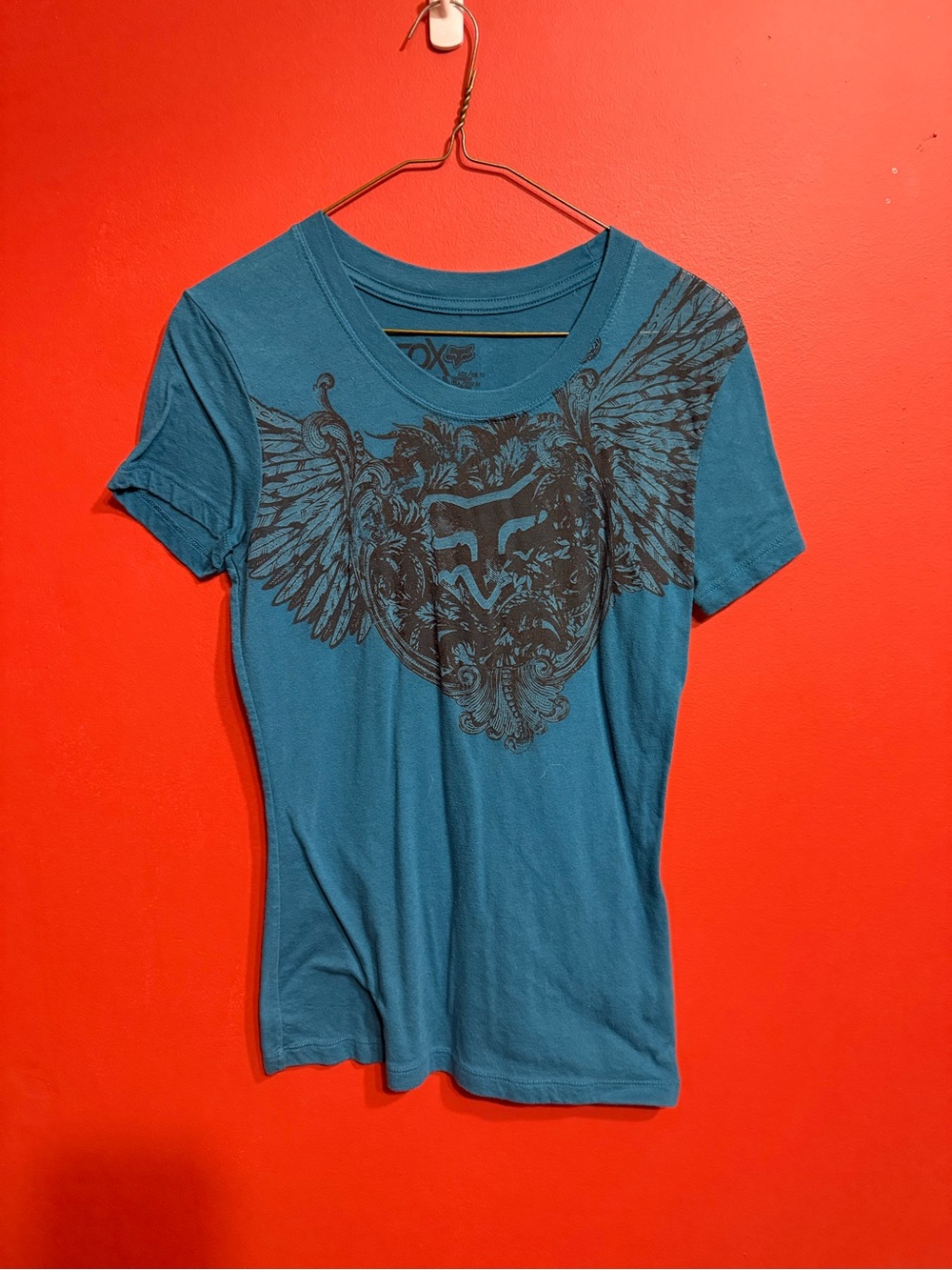 Fox Teal Wing Graphic Short Sleeve Tee
